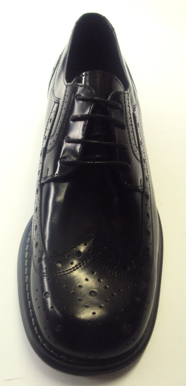 Ikon Original Krombie Leather Brogues in Black - Image 4