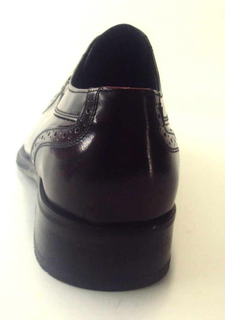 Ikon Original Krombie Leather Brogues in Oxblood Rub Off - Image 4