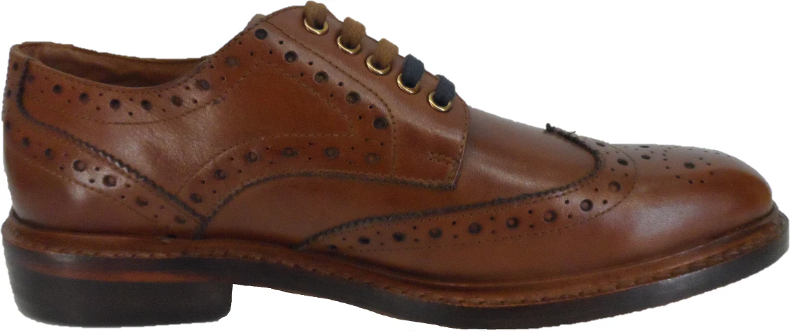 Ikon Original Leather Brogues in Tan - Image 4