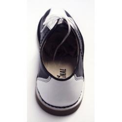 Ikon Original Marriott Leather Bowling Shoes in Black/White - Image 3