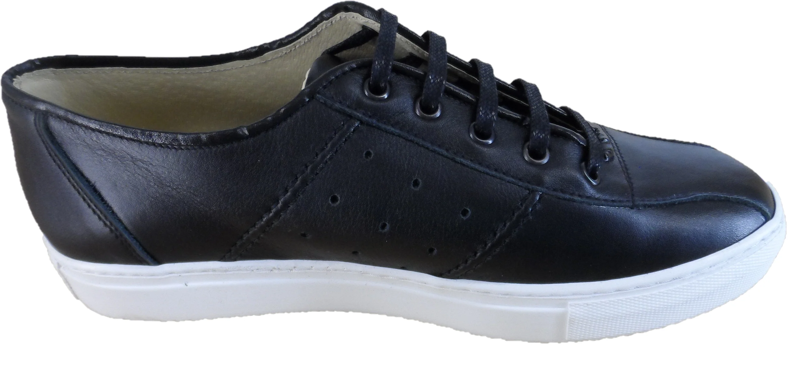 Ikon Original Mens All Black Mod Jam Bowling Trainers - Image 4
