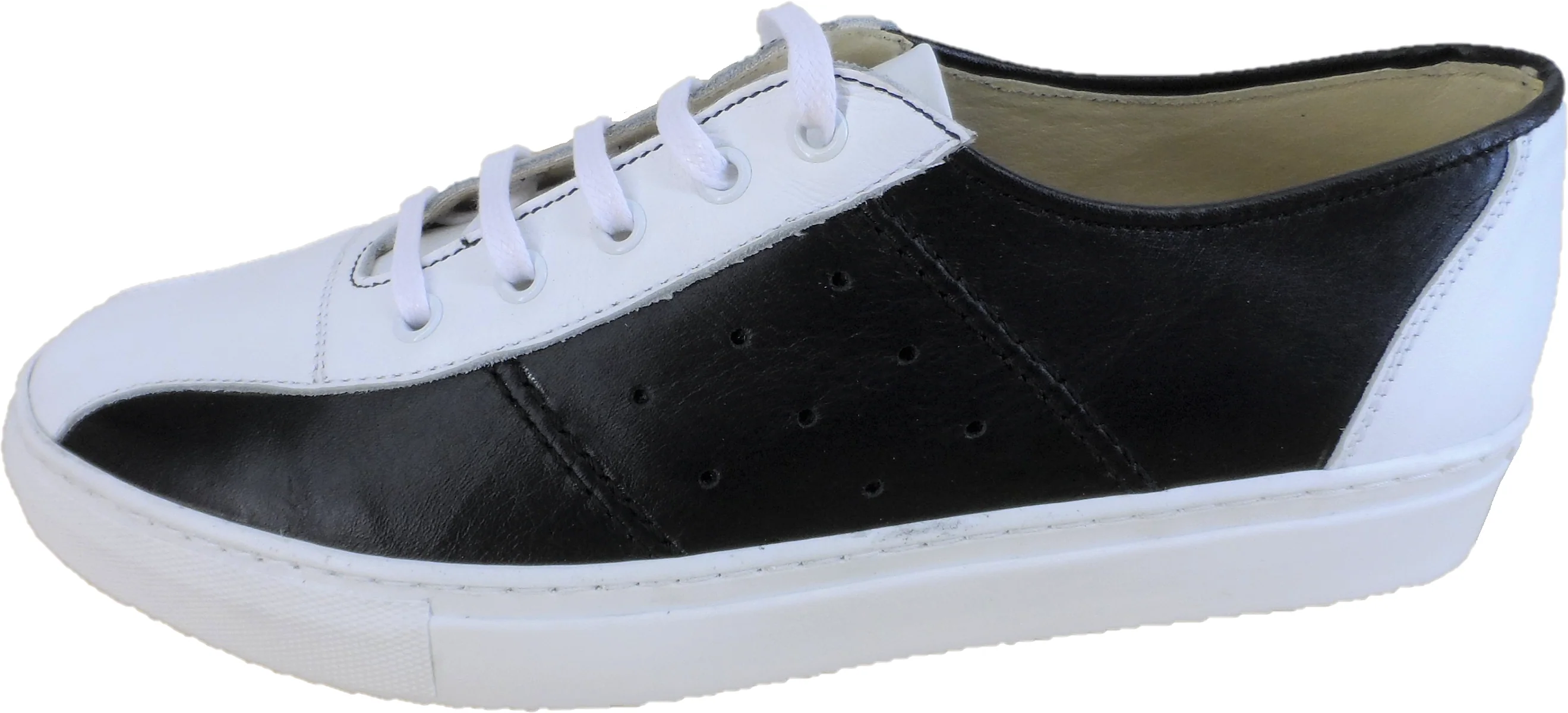 Ikon Original Mens Black/White Bowling Trainers - Image 3