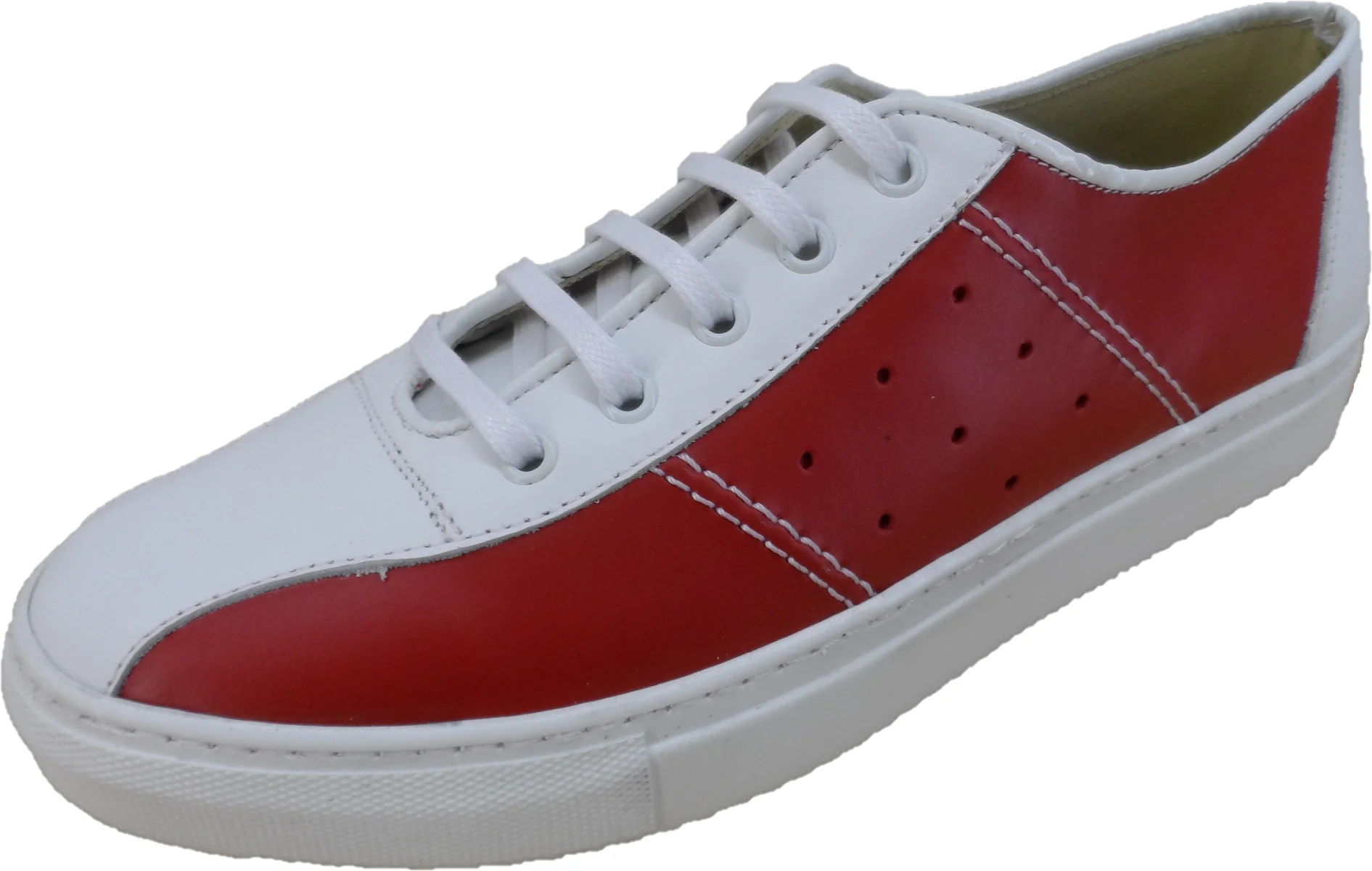 Ikon Original Mens Red, White & Blue Bowling Trainers - Image 2