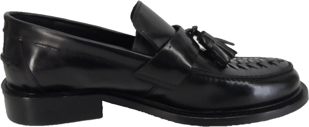Ikon Original Mens Twister Black Retro,Ska,Northern Soul Tassel Loafers - Image 5