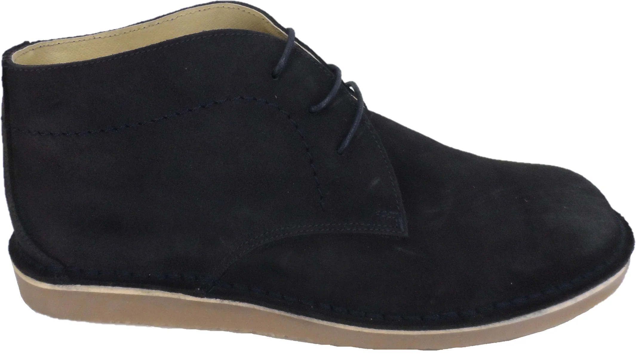 Ikon Original Navy Blue Nomad 70s Mod Style Real Suede Desert Boots - Image 4
