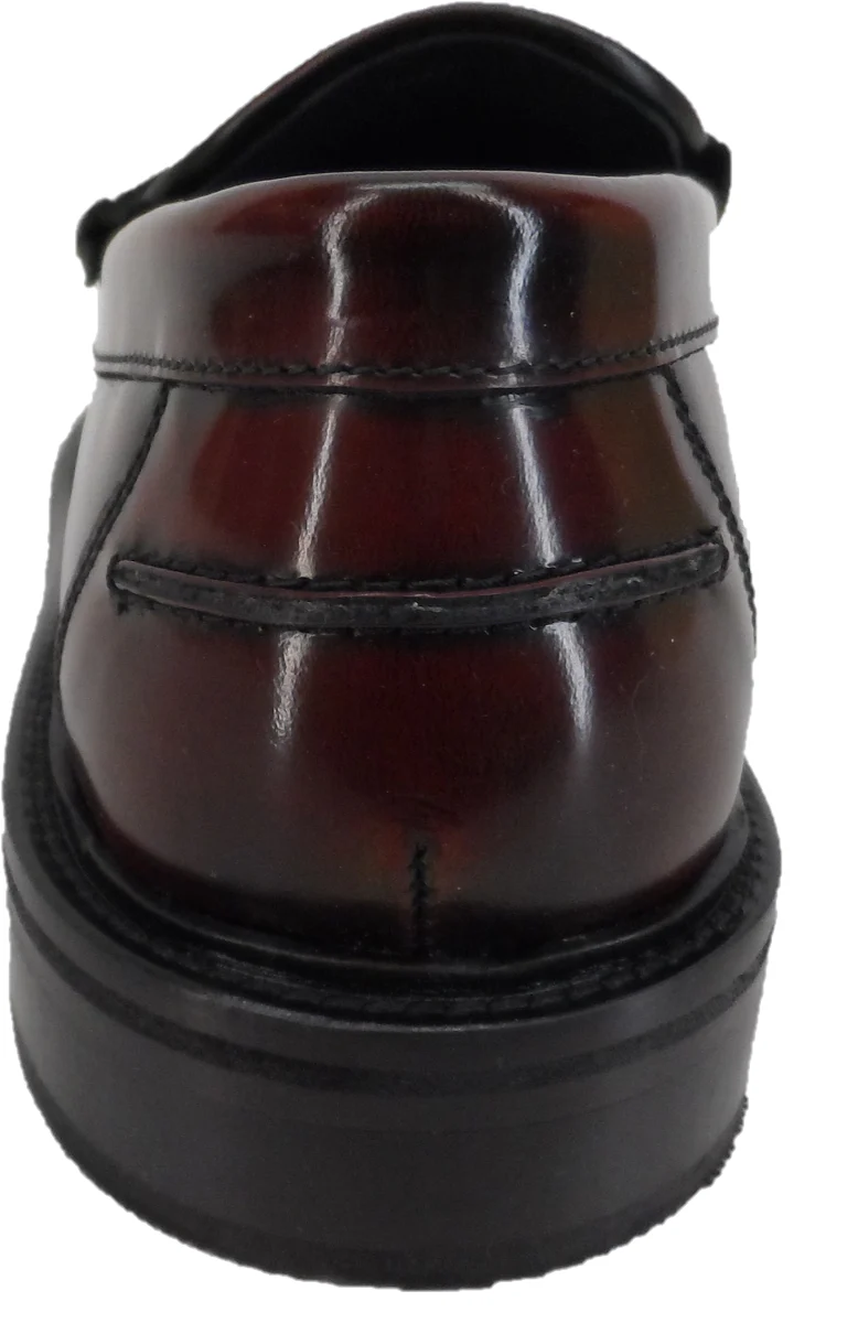 Ikon Original Oxblood Real Weave Retro,Ska,Northern Soul Tassel Loafers - Image 4