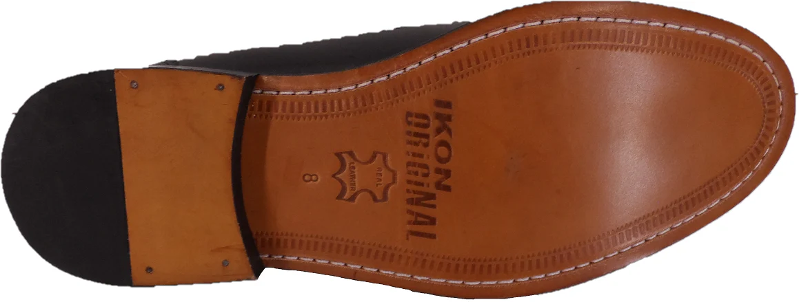Ikon Original Yorke Leather Brogues in Black/White - Image 5