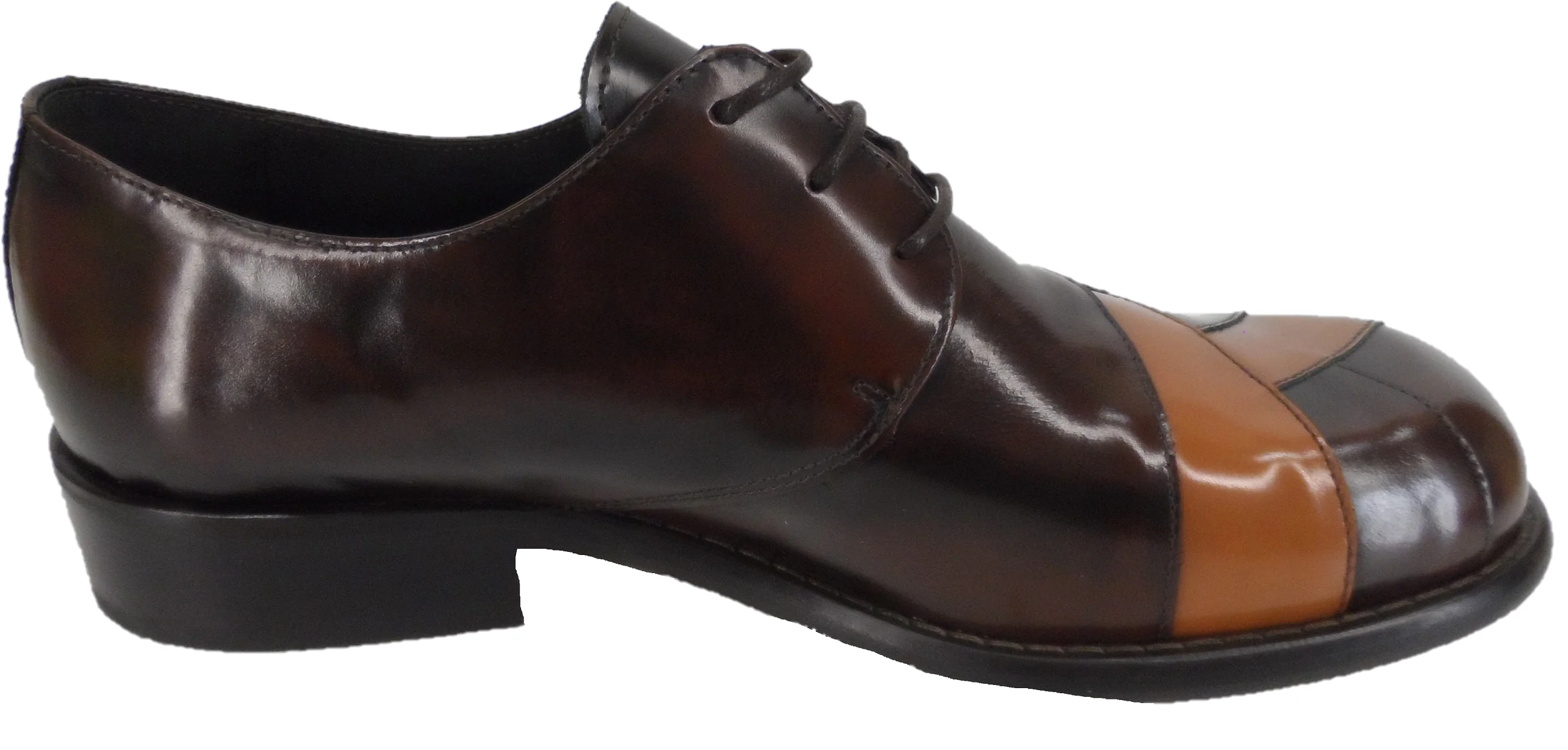 ikon Original Zodiac Leather Shoe in Brown/Tan - Image 3