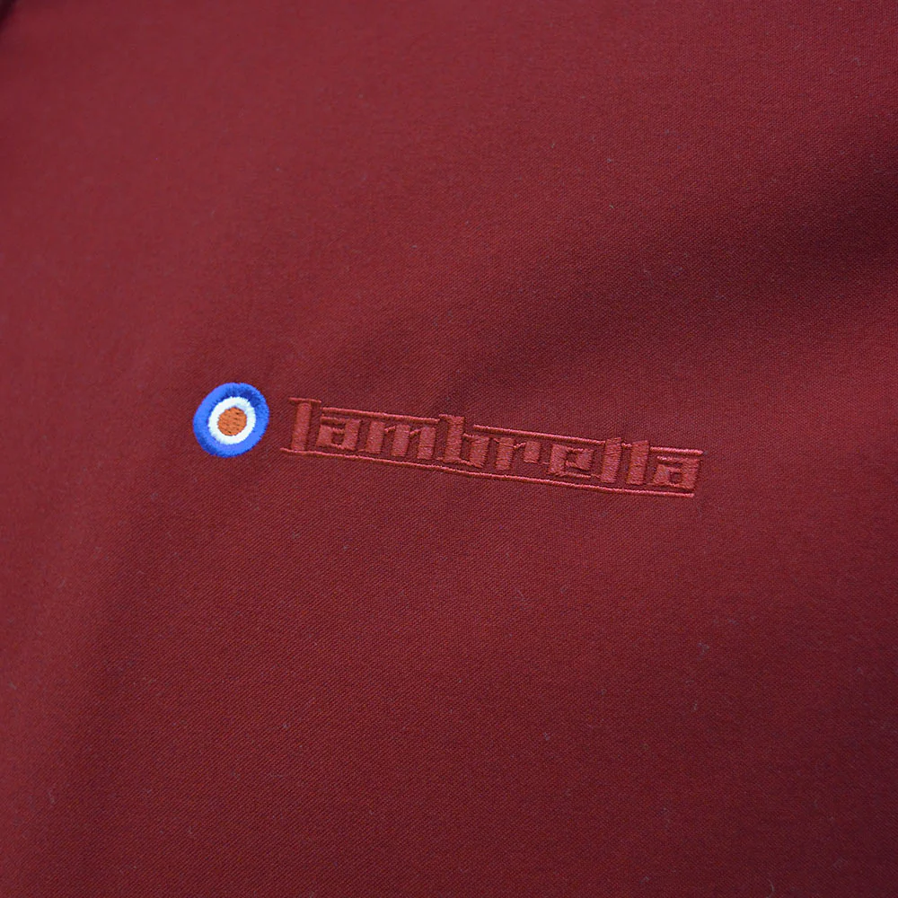 Lambretta Shower Resistant Harrington Jacket Burgundy - Image 3
