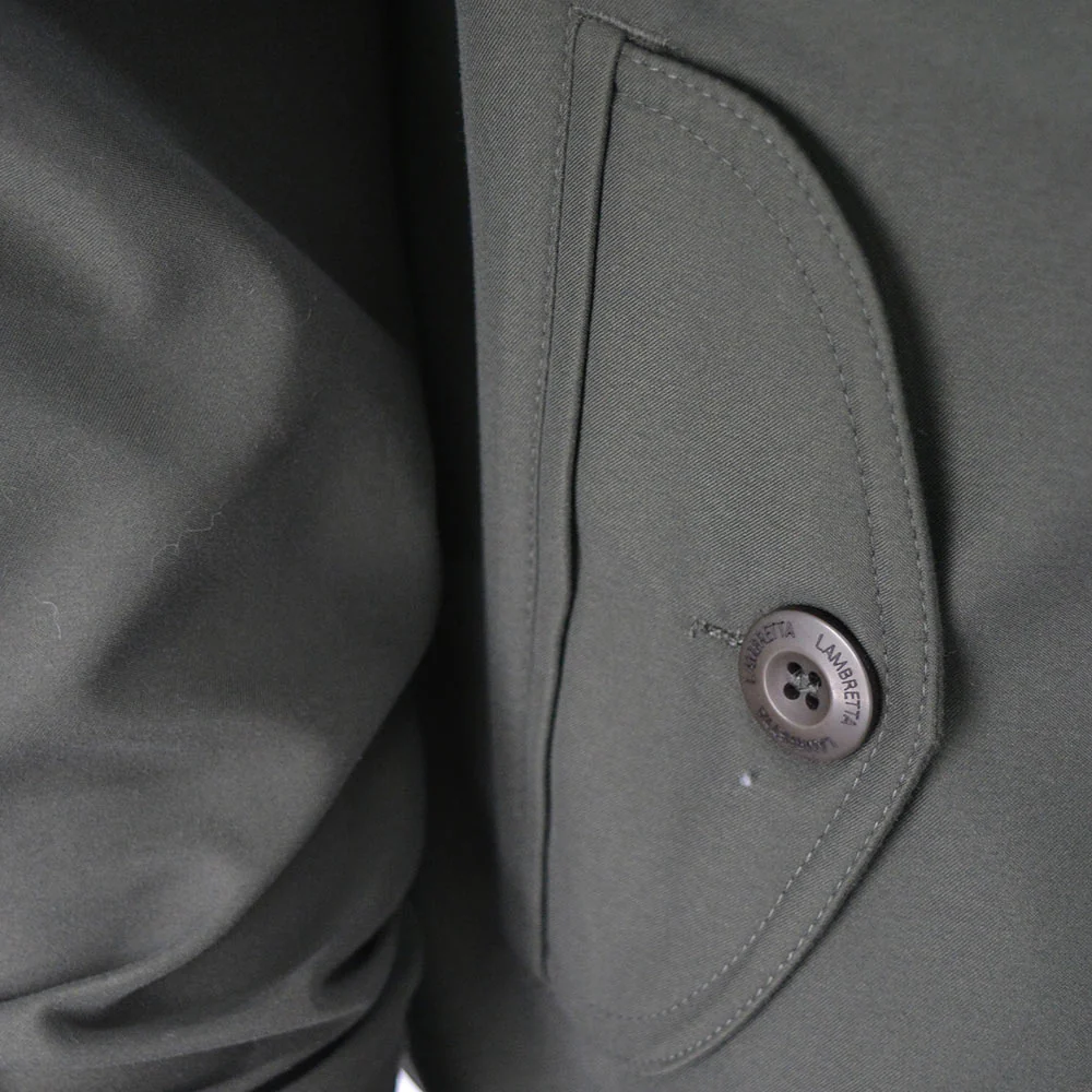 Lambretta Shower Resistant Harrington Jacket Khaki - Image 4