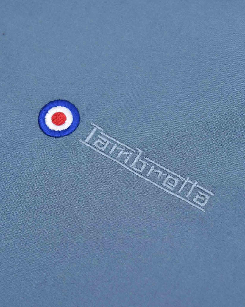 Lambretta Shower Resistant Harrington Jacket Mid Blue - Image 5