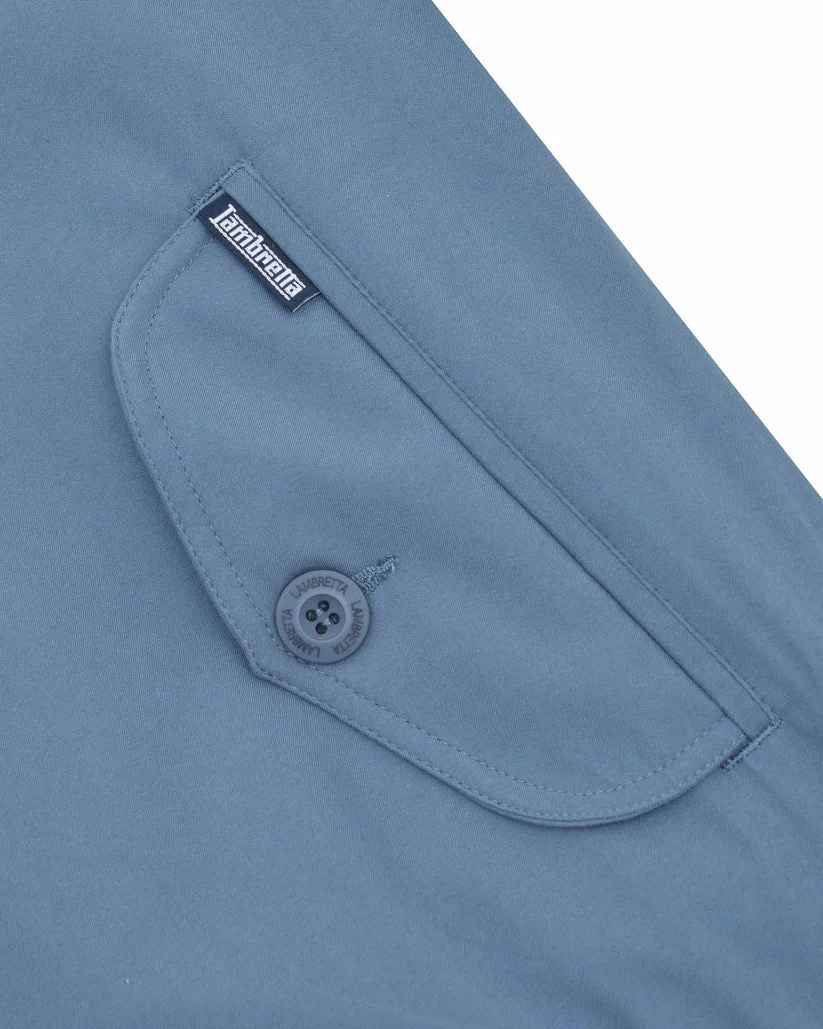 Lambretta Shower Resistant Harrington Jacket Mid Blue - Image 6