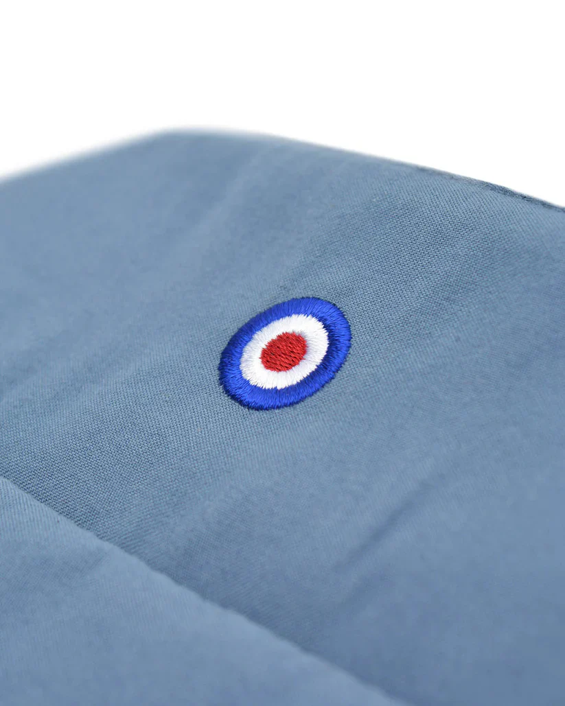 Lambretta Shower Resistant Harrington Jacket Mid Blue - Image 7
