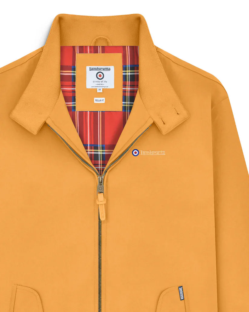 Lambretta Shower Resistant Harrington Jacket Mustard - Image 4