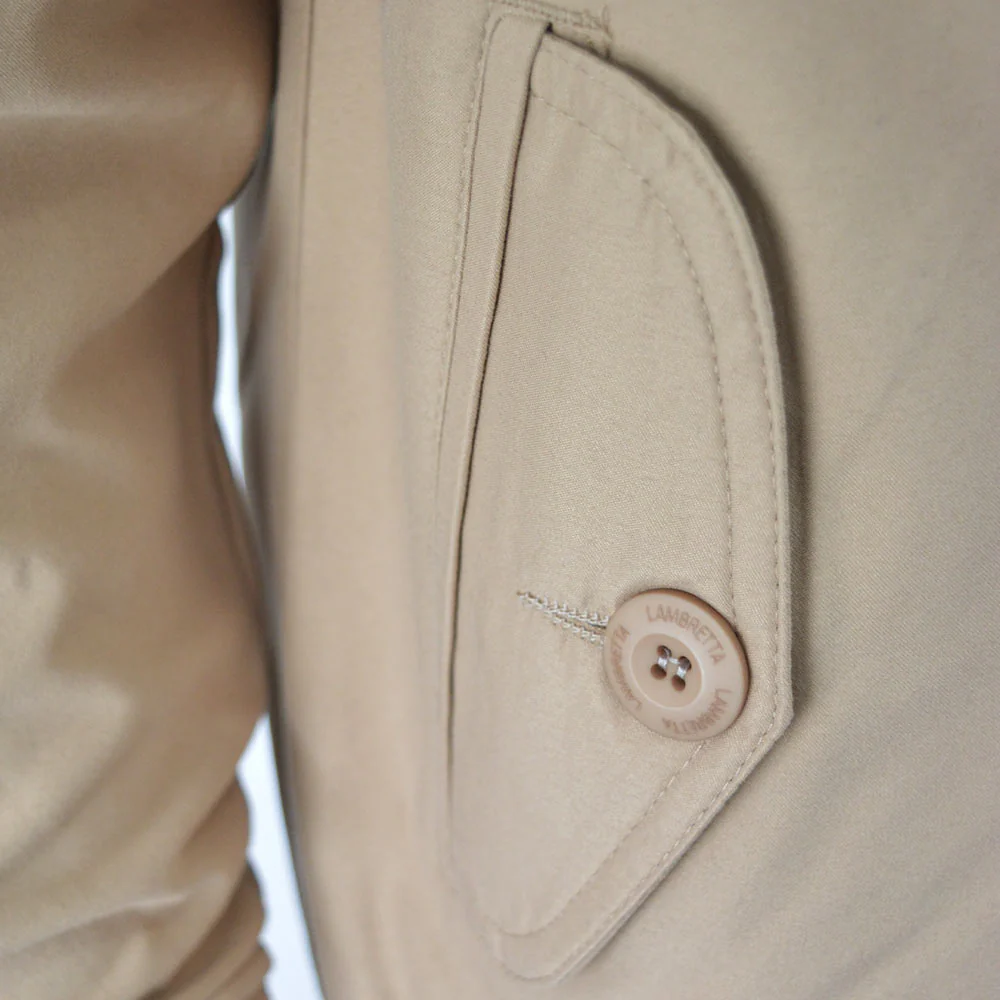 Lambretta Shower Resistant Harrington Jacket Stone - Image 4