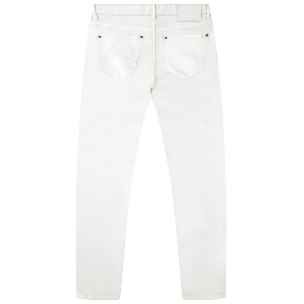 Mish Mash Mens Tapered Leg Jeans Off White - Image 4