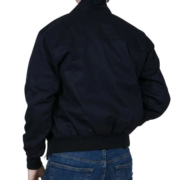 Relco Classic Red Tartan Lined Harrington Navy Blue - Image 2