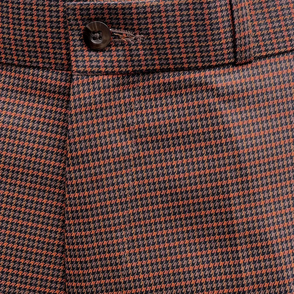 Relco Mod 60's Retro Trousers Tweed Brown Check - Image 3