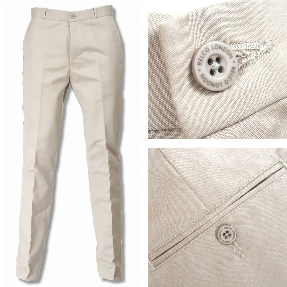 Relco Mod Retro Sta Press Trousers Navy / Burgundy / Black / Khaki - Image 5