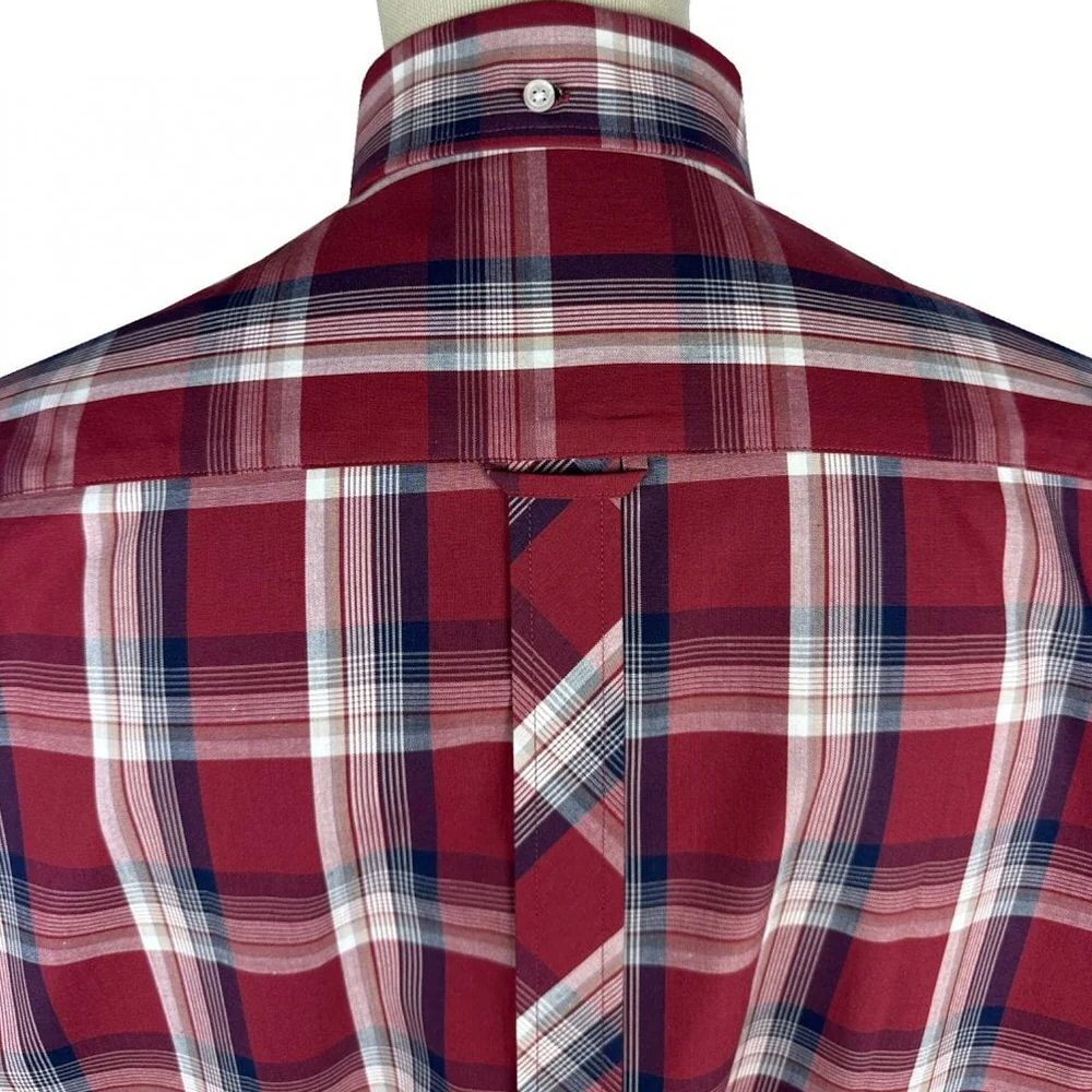 Trojan Records Classic Plaid Check Shirt With Pocket Square Port - Image 3