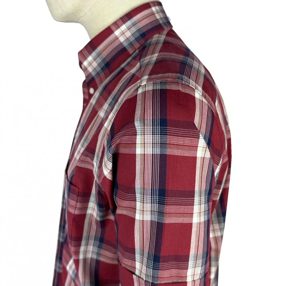 Trojan Records Classic Plaid Check Shirt With Pocket Square Port - Image 4