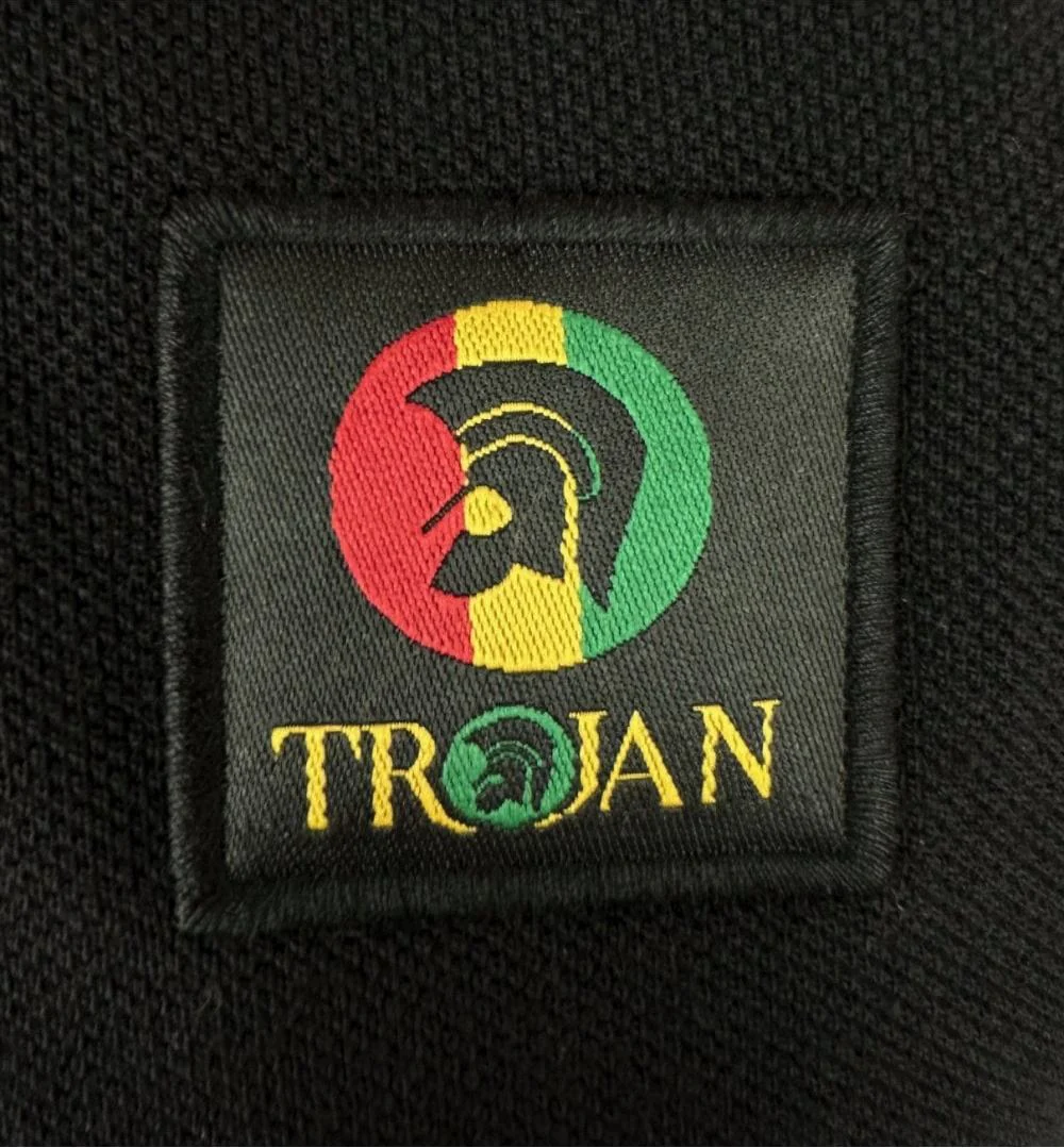 Trojan Records Flag Badge Pique Polo Shirt Rasta - Image 2