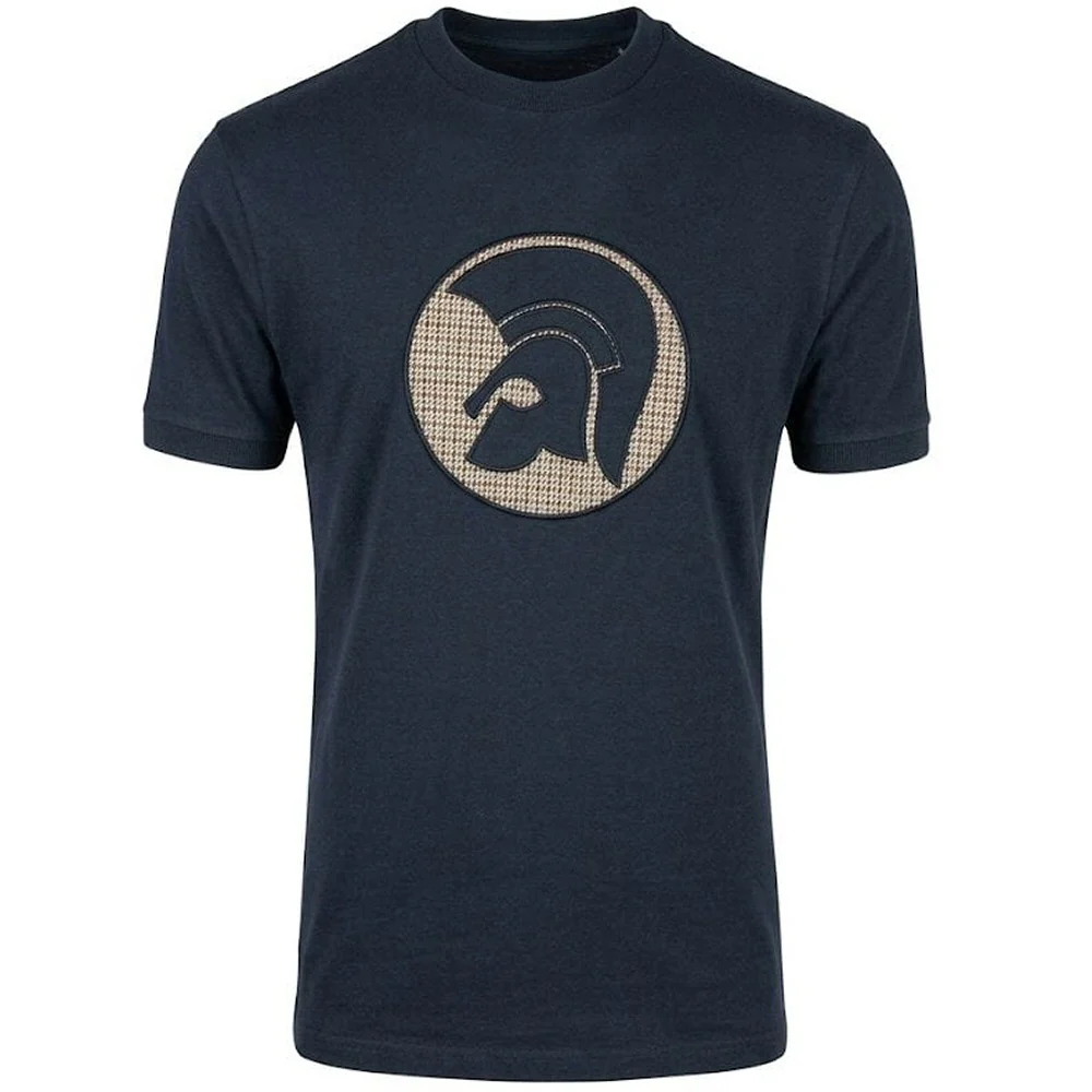 Trojan Records Houndstooth Helmet T-Shirt Navy