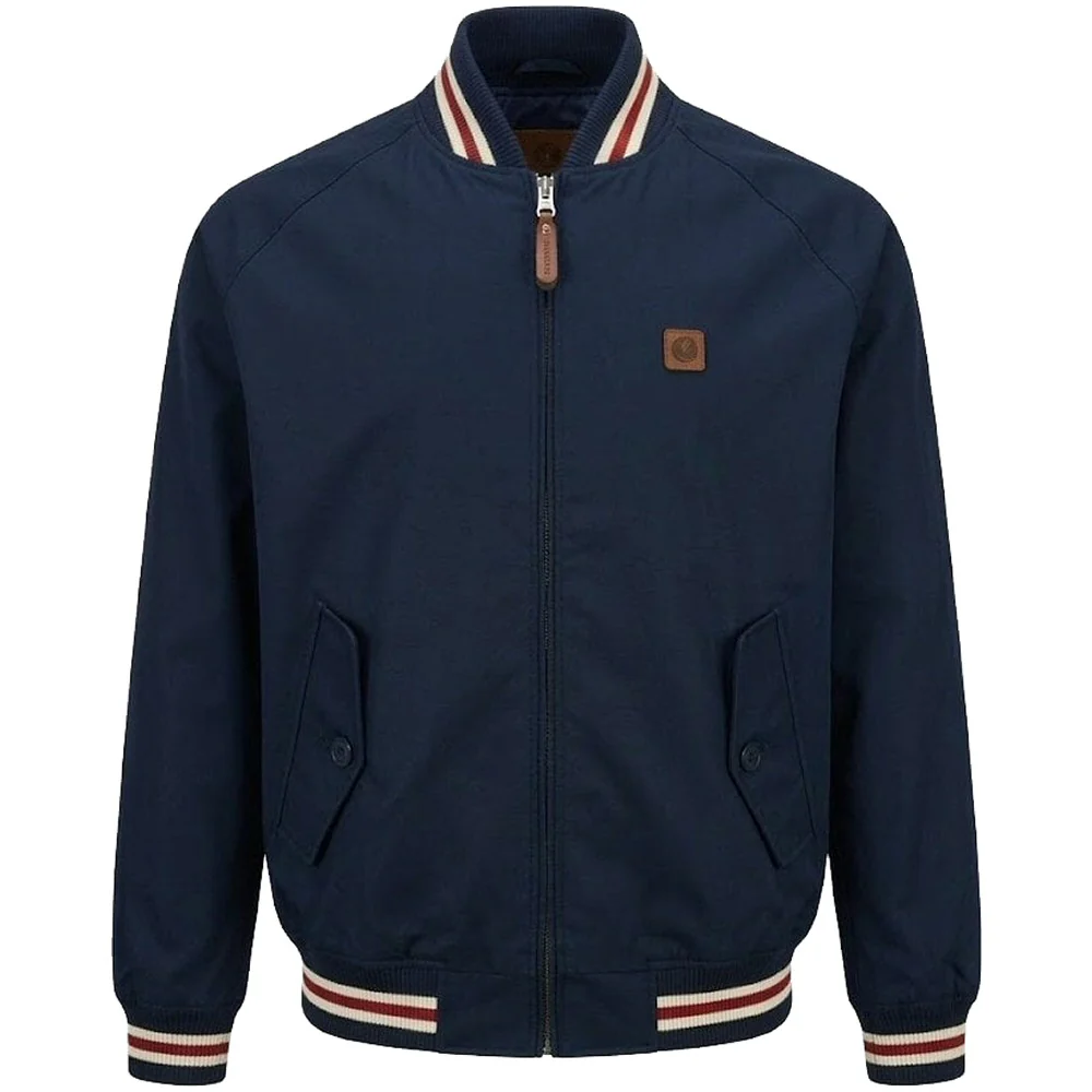 Trojan Records Multi Tipped Collar & Cuff Monkey Jacket Navy