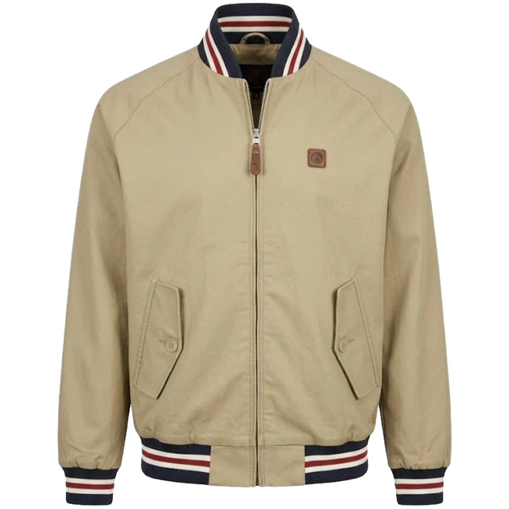 Trojan Records Multi Tipped Collar & Cuff Monkey Jacket Stone