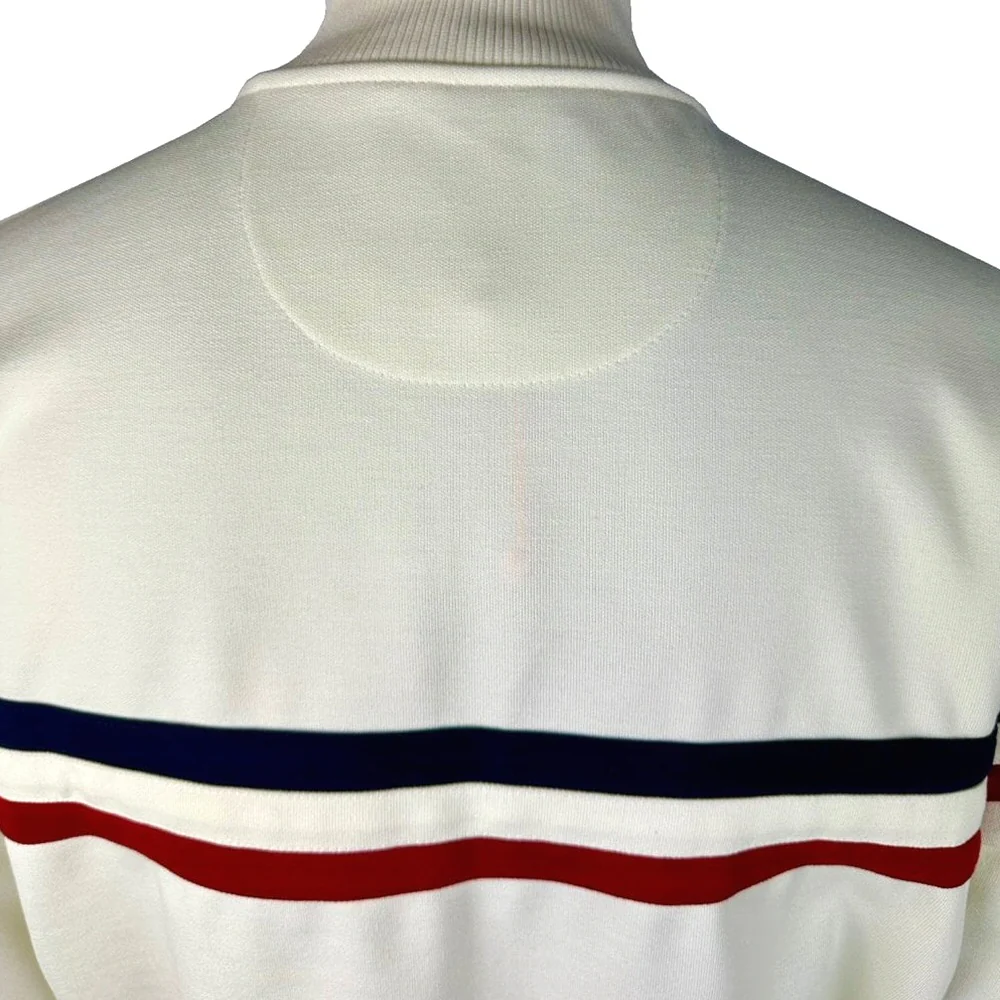 Trojan Records Retro Stripe Track Top Ecru - Image 3