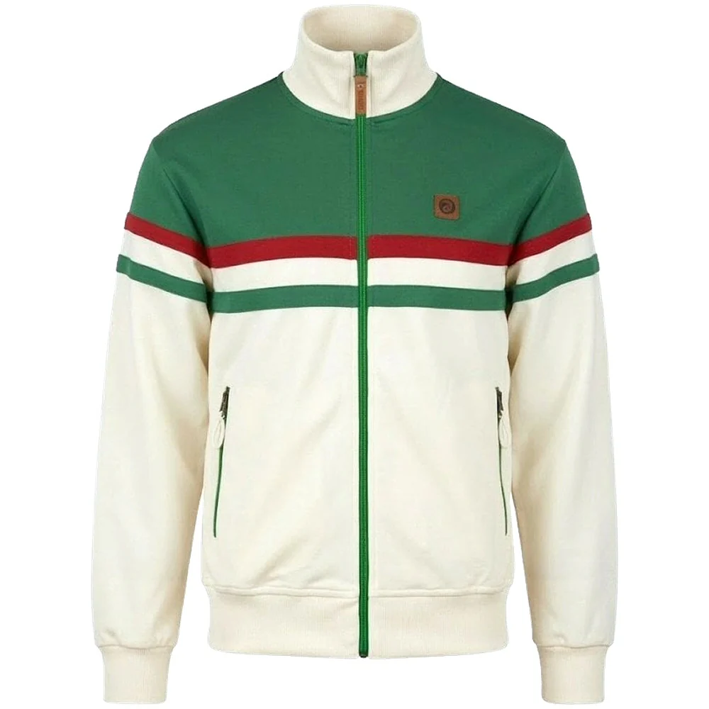 Trojan Records Retro Stripe Track Top Emerald