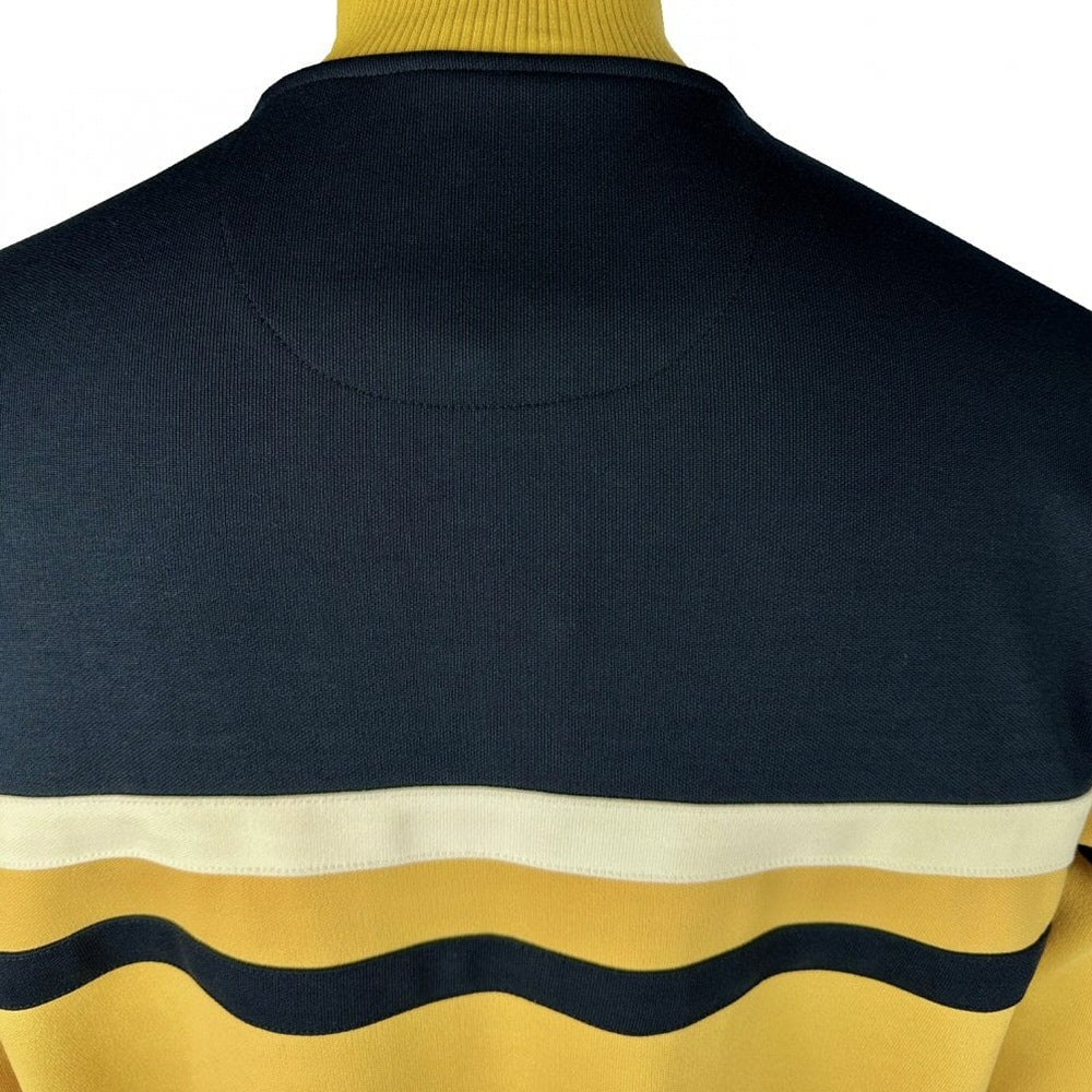 Trojan Records Retro Stripe Track Top Mustard - Image 3