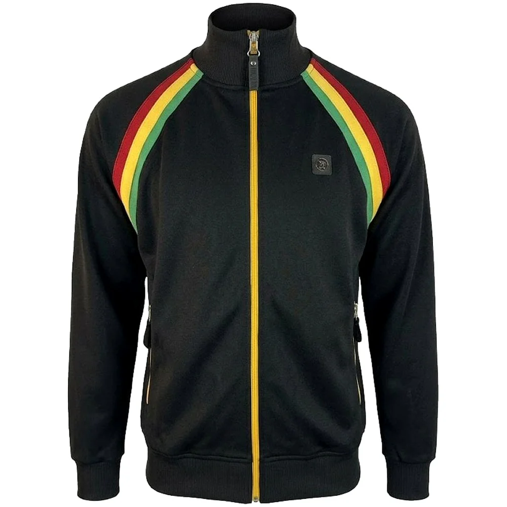 Trojan Records Retro Stripe Track Top Rasta