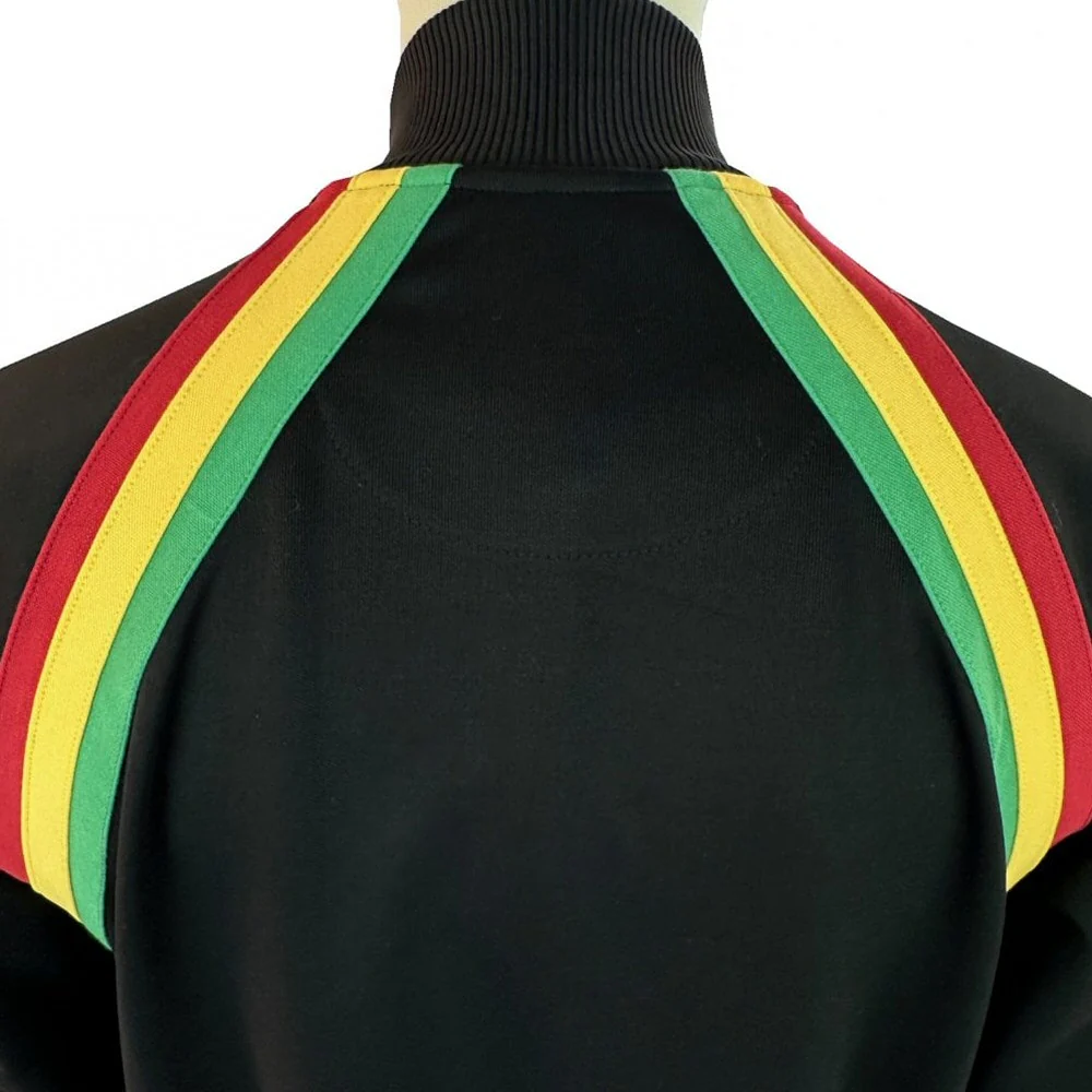 Trojan Records Retro Stripe Track Top Rasta - Image 3