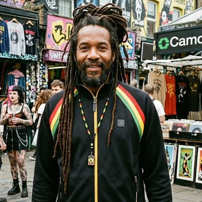 Trojan Records Retro Stripe Track Top Rasta - Image 4