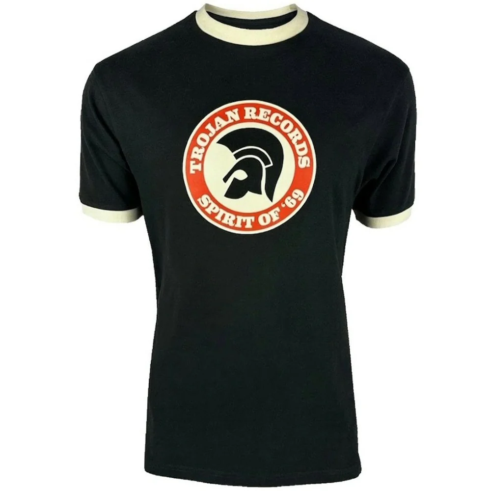 Trojan Records Spirit Of '69 Print Ringer T-Shirt Black