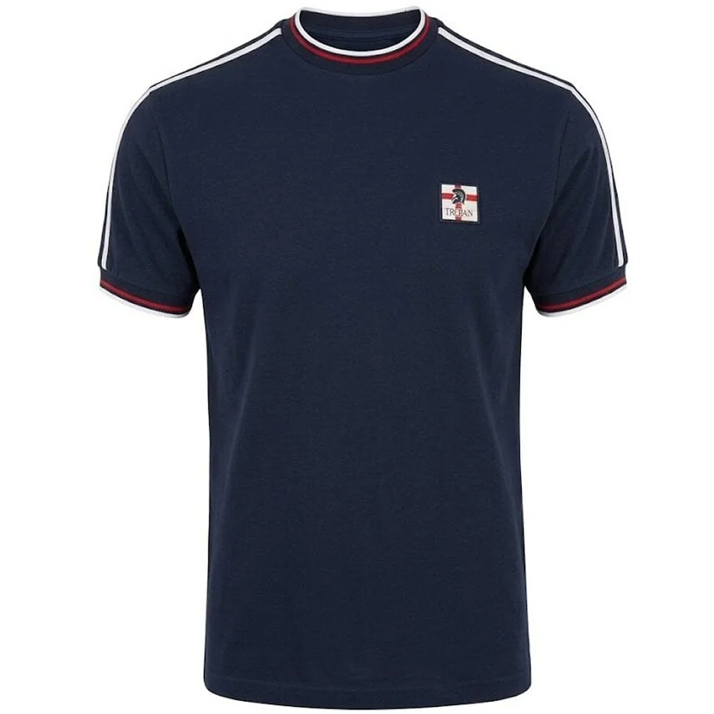 Trojan Records St Georges Flag Badge T-Shirt Navy