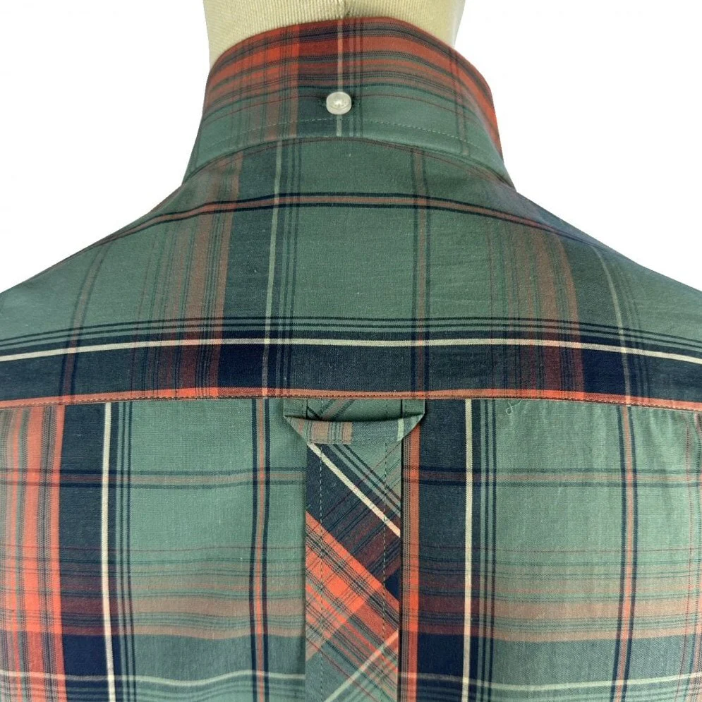Trojan Records Windowpane Check Shirt With Pocket Square Slate - Image 3